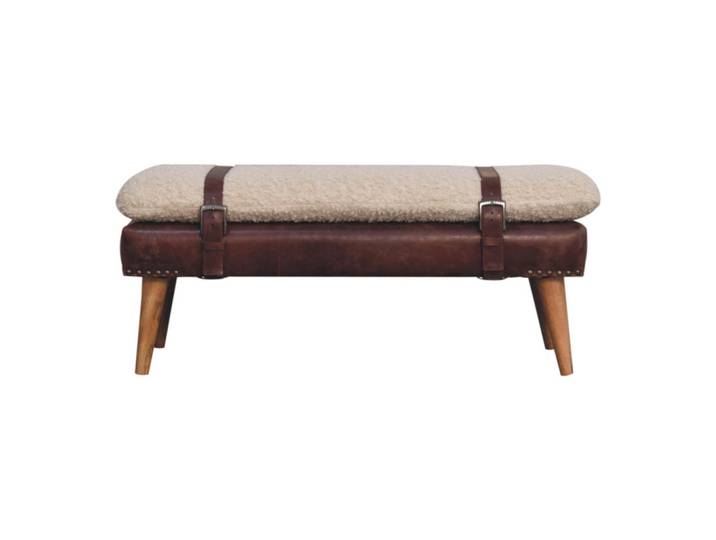 Artisan Furniture Bank Bouclé, Mahagoni, Braun, Holz, 90x40x35 cm, Esszimmer, Bank, Sitzbänke