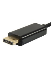 equip USB Typ C auf DisPlayPort Kabel Stecker 1.8m Digital/Daten Digital/Display/Video Adapterkabel 1,8 m DisplayPort Schwarz (133467)