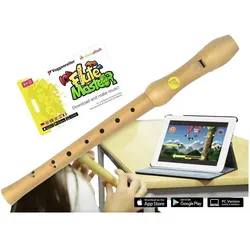 Voggenreiter Flute Master Blockflöte aus Bergahorn (Blockflöte, Barock), Blasinstrumente, Braun