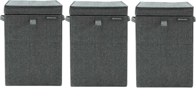 Brabantia Wasboxen Pepper Black Triple Pack