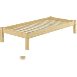 Erst-Holz Futonbett Kiefer massiv 100x200 Einzelbett Holz natur Bettrahmen Singlebett Rollrost 60.35-10