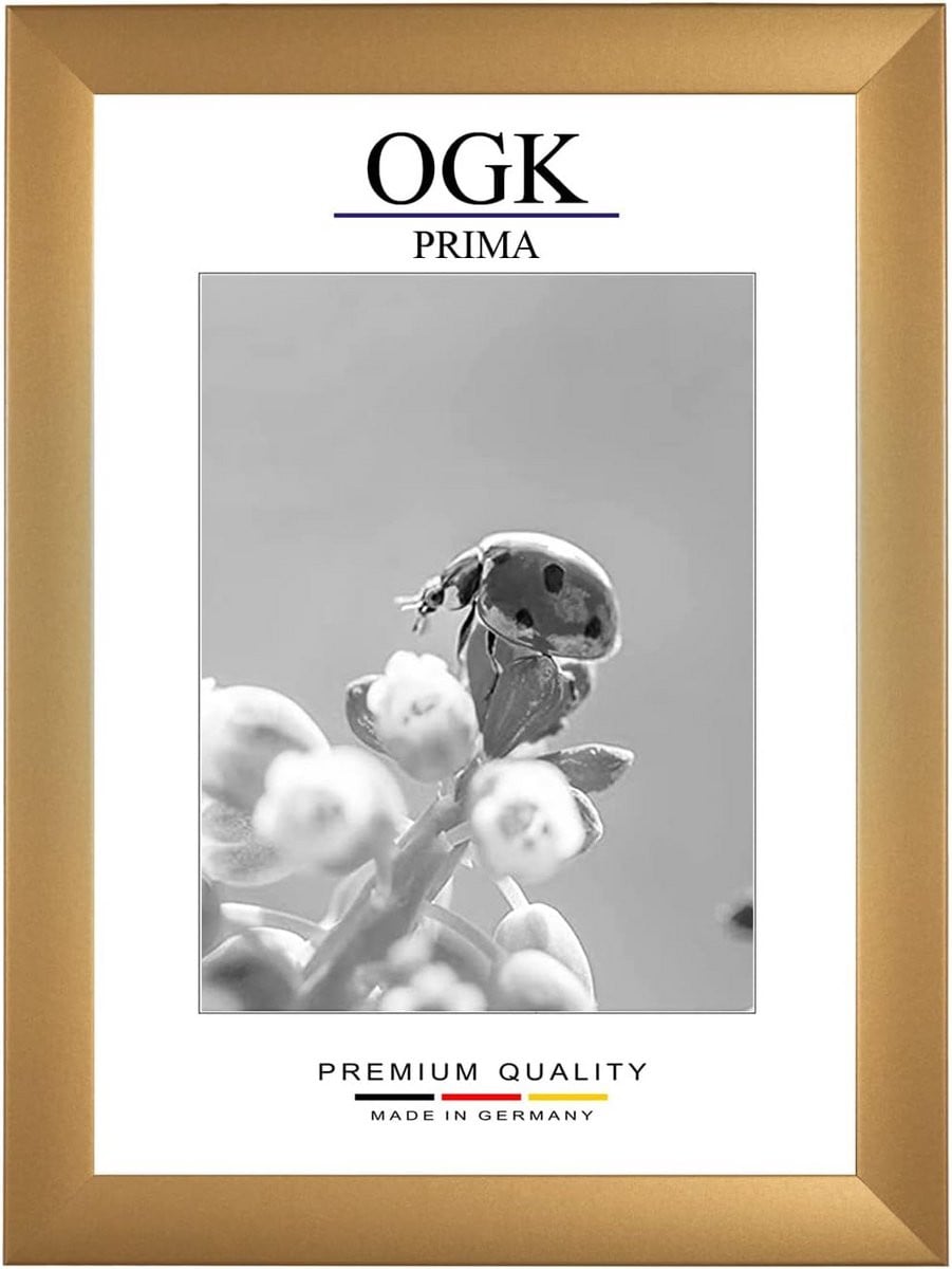 Houten Fotolijst Gallery Posterlijst met Anti-reflecterend Glas in Goud - 80 x 121 cm