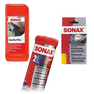 Sonax 1x 500ml AutoHartWax+ Schwamm+ 2x MicroTücher [Hersteller-Nr. 10820098]