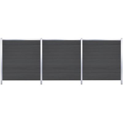 Sichtschutzelement TETZNER & JENTZSCH "WARREN 1", braun (schwarzbraun), H:180cm, Aluminium, WPC (Holz-Kunststoff-Komposit), Zaunelemente, pflegeleicht, coextrudierte Oberfläche, Design-Oberfläche