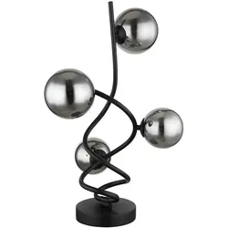 Globo Lighting Tischleuchte  Riha , schwarz , Maße (cm): B: 30 H: 52 T: 28.0
