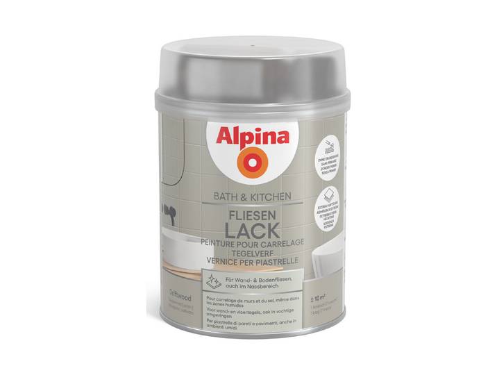 Alpina Bath & Kitchen Fliesen-Lack Driftwood 0,75 l