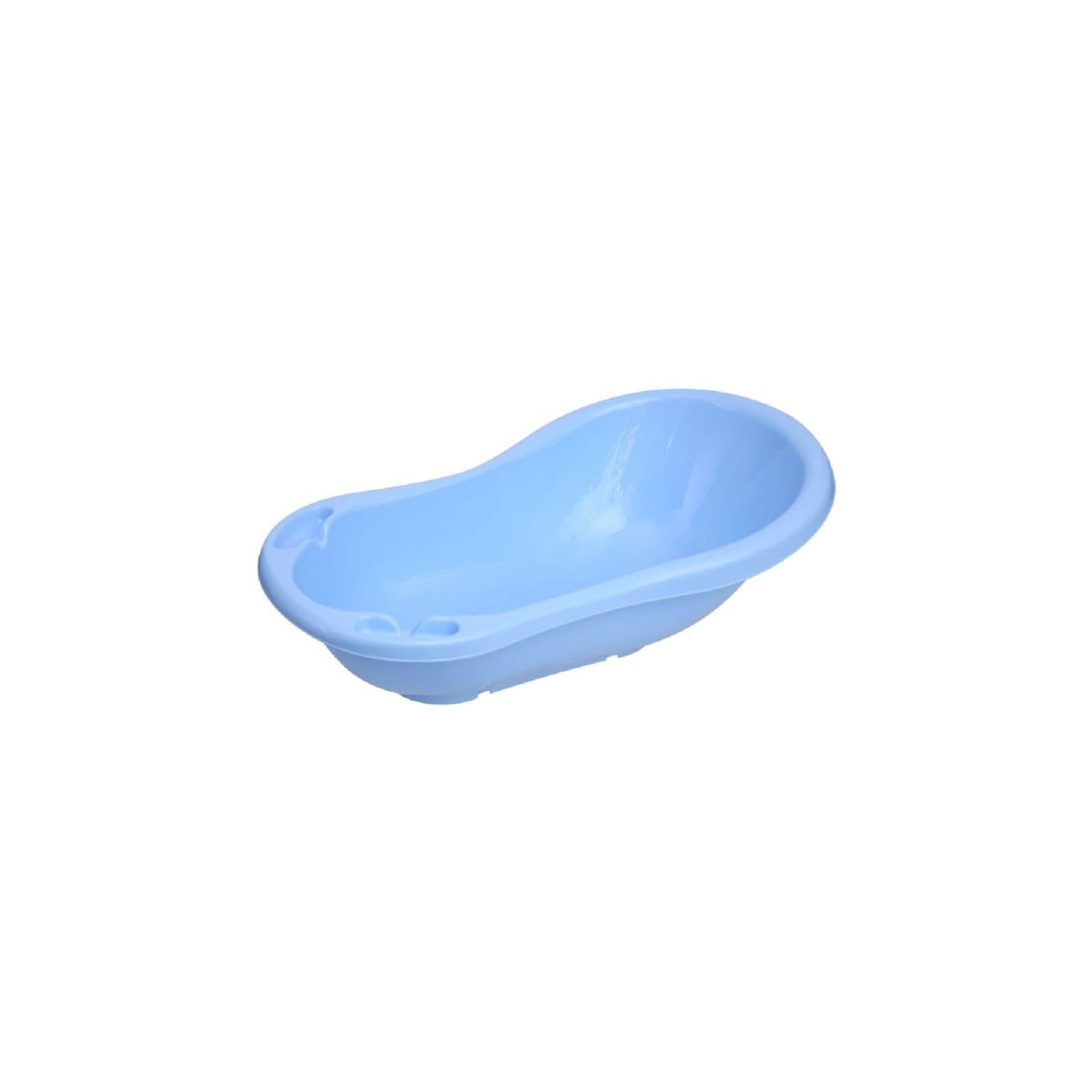 Lorelli Babybadewanne mit Ablagefächer, 84 cm lang, ergonomische Form ab Geburt blau
