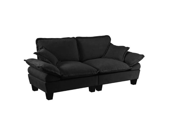 Canapé voilier en chenille loveseat modulaire 2 places avec accoudoirs incurvés canapé axé sur le confort