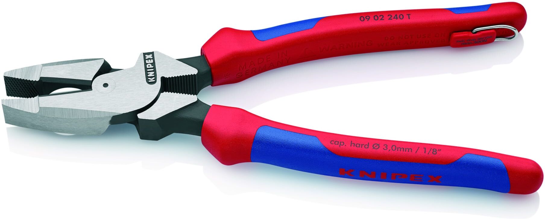 Knipex Kabelzange Zoll Lineman's Pliers Zoll mit Sicherungsöse 240 mm (09 02 240 T)