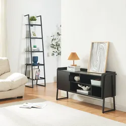 Möbelset Storfjord 2-tlg. 1x Leiterregal, 1x TV Schrank [en.casa]