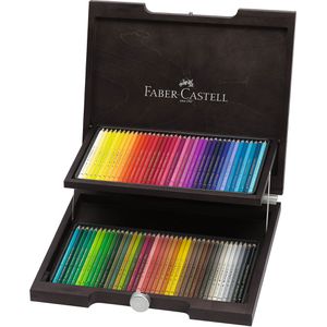 Faber-Castell Buntstifte Polychromos 110072, farbig sortiert, im Holzkoffer, 72 Stück