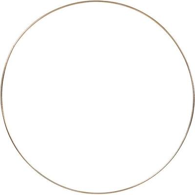 Creativ Company Ring aus Metalldraht, D 30 cm, Dicke 3 mm, Gold, 1 Stk