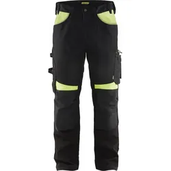 Handwerkerhose "1556" ohne Nageltaschen - C146 - schwarz/gelb