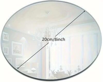 Useful Little Things Acrylic Round Mirror Plate Set 8 In Silver 10 Pcs