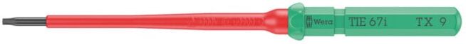 Wera VDE Lame interchangeable pour vis TX, Kraftform Kompakt VDE 67 i TX Take it easy, TX 9 x 157 mm (05006533001)