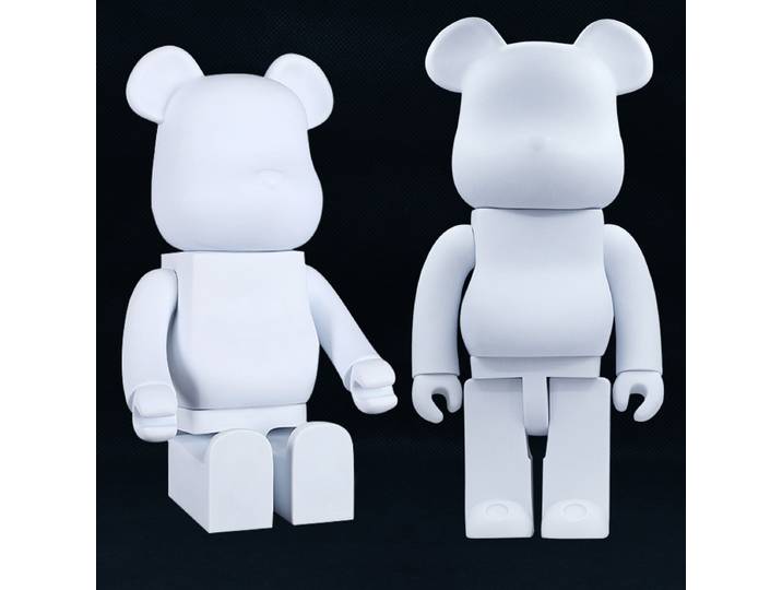 BEARBRICK-Grand Mélangeur d'Ours à la Mode, Décoration Illimitée, Bricolage, Matériel Blanc, Dessin Animé, Salon, 53cm, 73