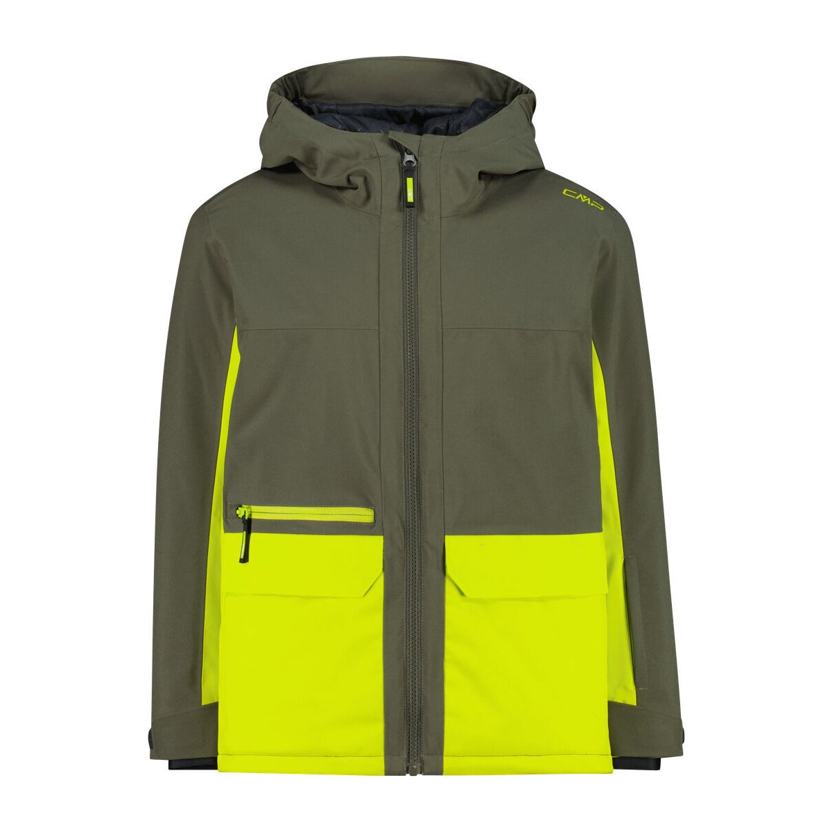 CMP KID Ski Jacket FIX Hood olive (E943) 128 36W0714-E943-128