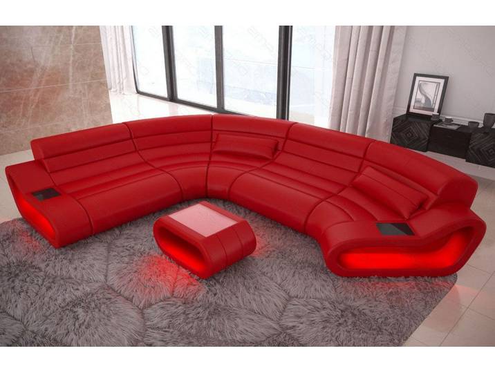 Leder Couch Concept C-Form Eleganz
