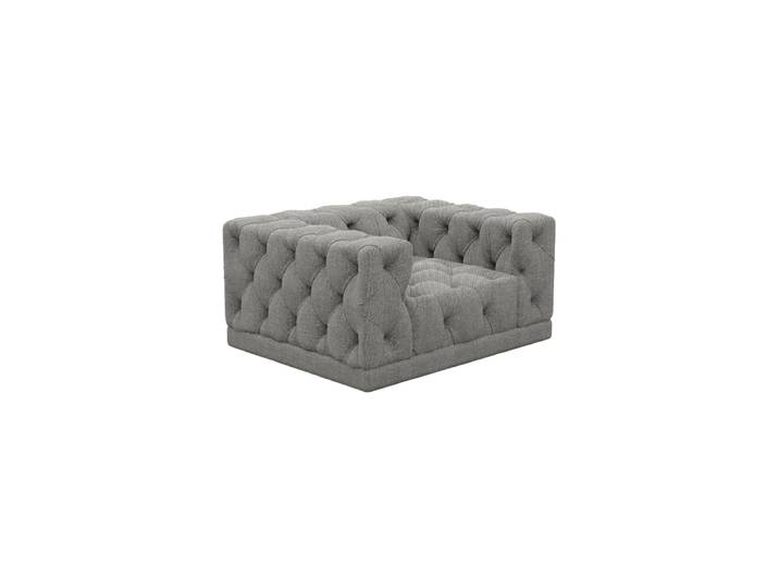 Design Loungesessel „Malika“ mit Strukturstoff-Bezug Strukturstoff Grau BLOOMINGLOFT Collection