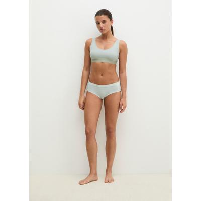 Bralette-BH MARC O'POLO, Damen, Gr. S, N-Gr, weiß (graugrün), Jersey, Obermaterial: 95% Baumwolle, 5% Elasthan, BHs, aus Jersey, mit bügelloser Silhouette
