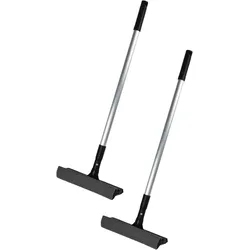 2er-Set Teleskop-Fensterreiniger mit Abzieher (ausziehbar bis 90 cm): Streifenfreie & mühelose Reinigung von Glas & Fenstern – auch für hohe Fenster