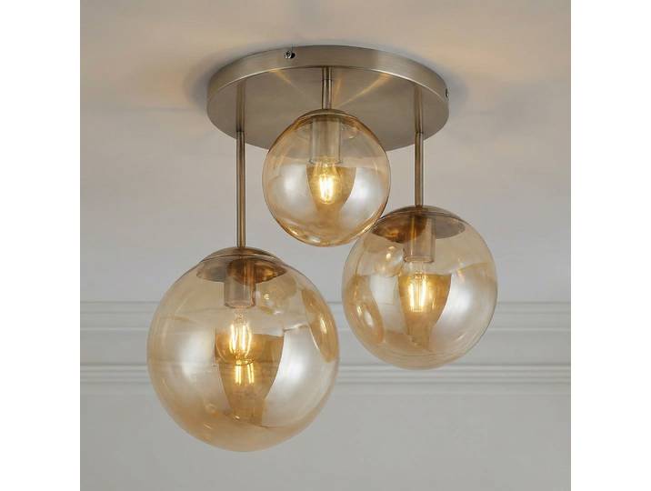 Teeja Cluster Plafonnier Amber - Lindby - Salon / séjour - Moderne - Verre - Multi-ampoules