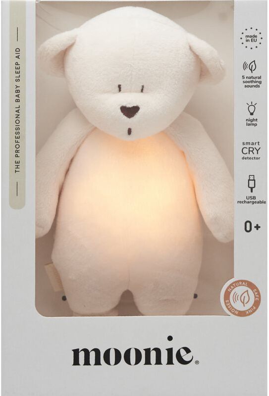 Moonie Bear 2.0 Organic Cream berceuse avec une mélodie 1 pcs