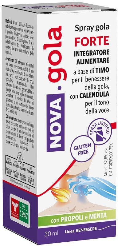 Nova Argentia Nova Gola Spray Forte Per La Gola 30ml