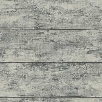 Chesapeake Cabin Teal Wood Planks Wallpaper