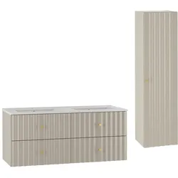 BADMÖBEL 120cm Izae 2er-Set Kaschmir