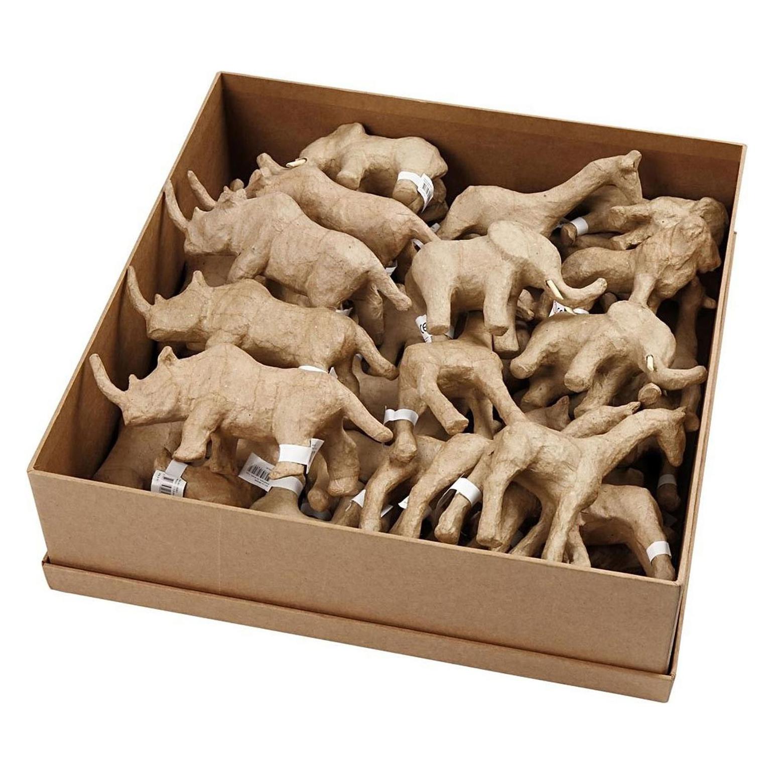 Creativ Company Jungle Dieren Papier-maché, 32st. (5707167282236)