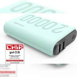 Realpower 323373 Powerbank PB-20000 PD light blue
