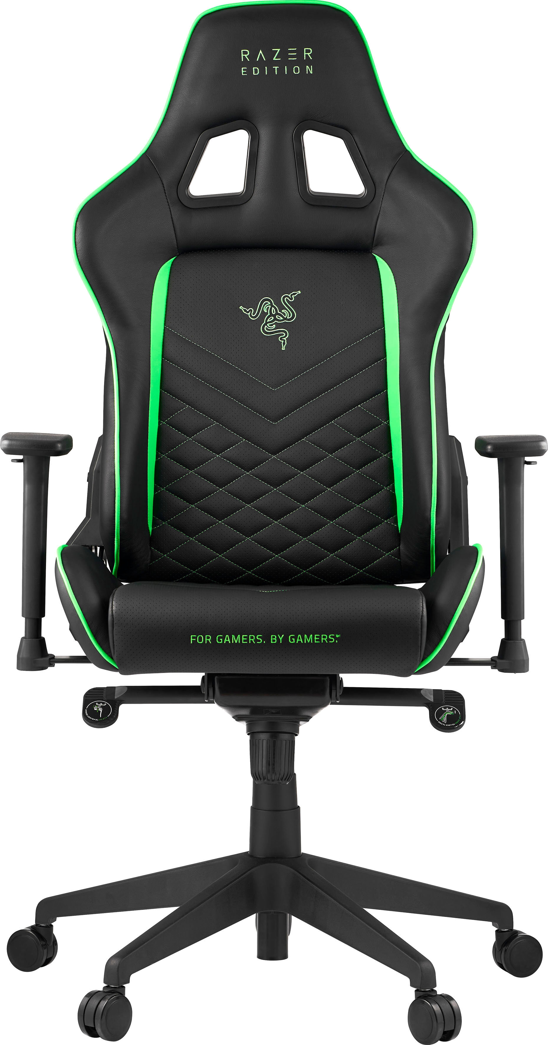 Razer Gaming-Stuhl "Tarok Pro by Zen, PU Kunstleder", schwarz, Stühle, 3D-Armlehnen, Lendenkissen und Kopfkissen, bis 130kg, Gaming-Stuhl