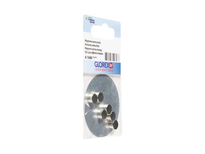 Glorex Magnete Extra Stark ⌀ 8 × 4 mm 6 Stück