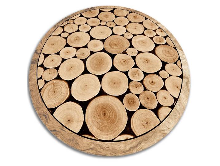 Tulup Vinyl Teppich Ø60 cm Kreuzung, Beige, Kunststoff, Rund, 60x60 cm, Teppiche und Böden, Teppiche, Outdoorteppiche