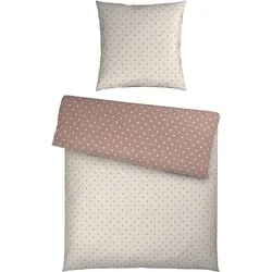 Bettwäsche Dots Creme/Taupe ca. 135x200cm