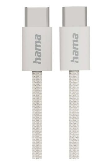 Hama 480 Mbit/s Stecker USB C auf USB C 1 m 201728 Fabric (Beige) 00201728