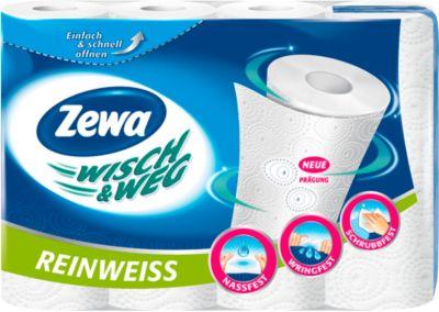 Küchenrollen Zewa wisch & weg, 4 Rollen, Papier, 2-lagig