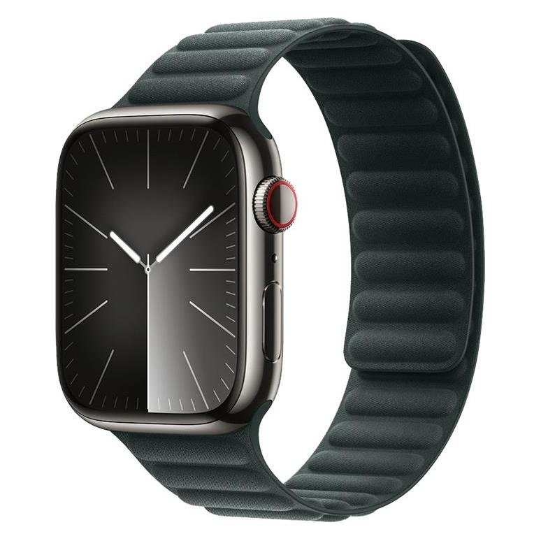 Devia Deluxe Magnetfaser-Armband, dunkelgrün / Armband / Apple Watch 44/45/46 mm / magnetisch (Magnetfaser) (6942297104600)