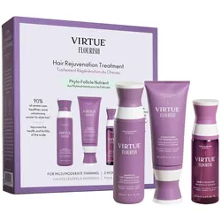 540ml Virtue Flourish Hair Rejuvenation Treatment (Shampoo 240ml + Conditioner 200ml + Booster 100ml)