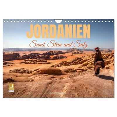 Jordanien Sand, Stein und Salz (Wandkalender 2027 DIN A4 quer), CALVENDO Monatskalender