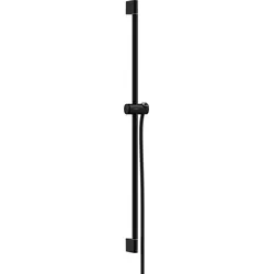 hansgrohe Unica Duschstange Pulsify S, 90 cm, mit Push Duschkopfhalter und Duschschlauch, 24401670, Farbe: Mattschwarz