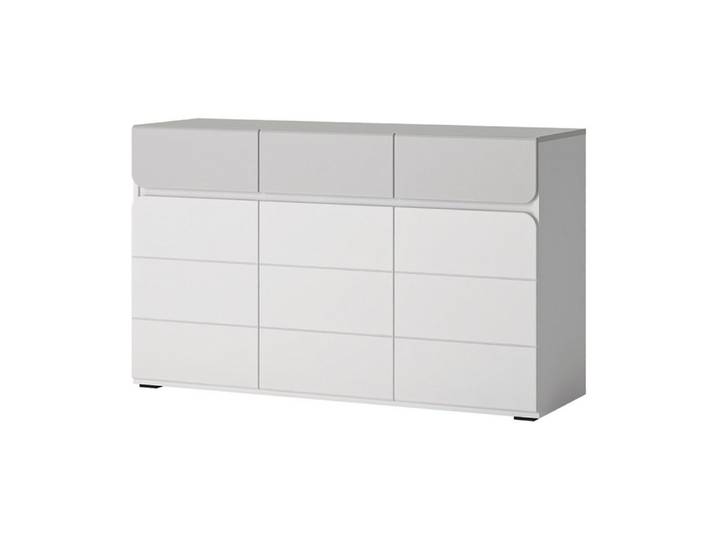 Lomadox Kommode FLINT-129, weiß, grau, Sideboard, Kinderzimmer, Jugendzimmer, 126x77x41,6 cm