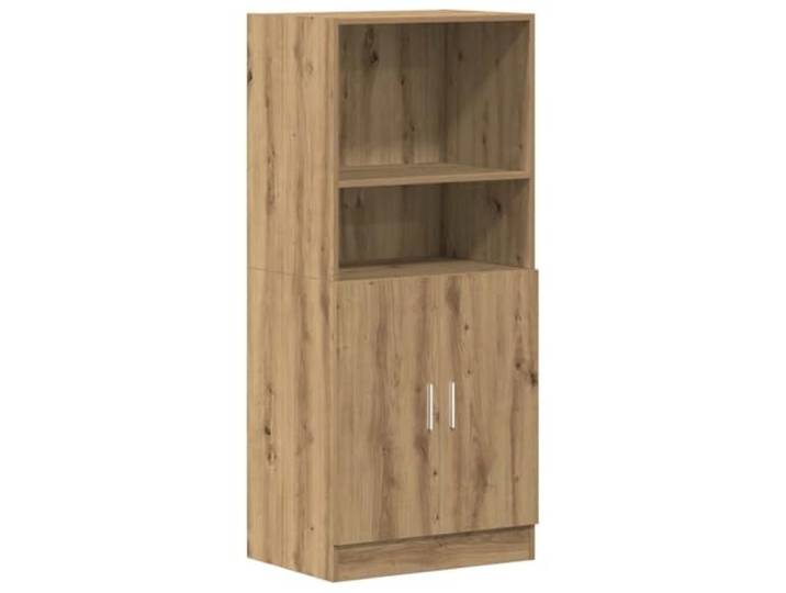 Favemtsl Küchenschrank Artisan-Eiche 57x41,5x131,5 cm Holzwerkstoff Mehrzweck Highboard mit Türen und offenen Fächern für Speisekammer, Esszimmer, Büro oder Gastronomie.