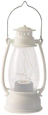 Inspired Deals Vintage LED Lantern Decor Christmas Table Centerpiece Battery Operated Holiday Lamp white