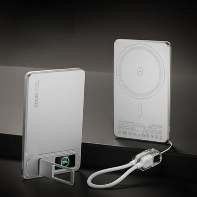 Magnetic Power Bank Wireless Power Bank With Fast Charging silver