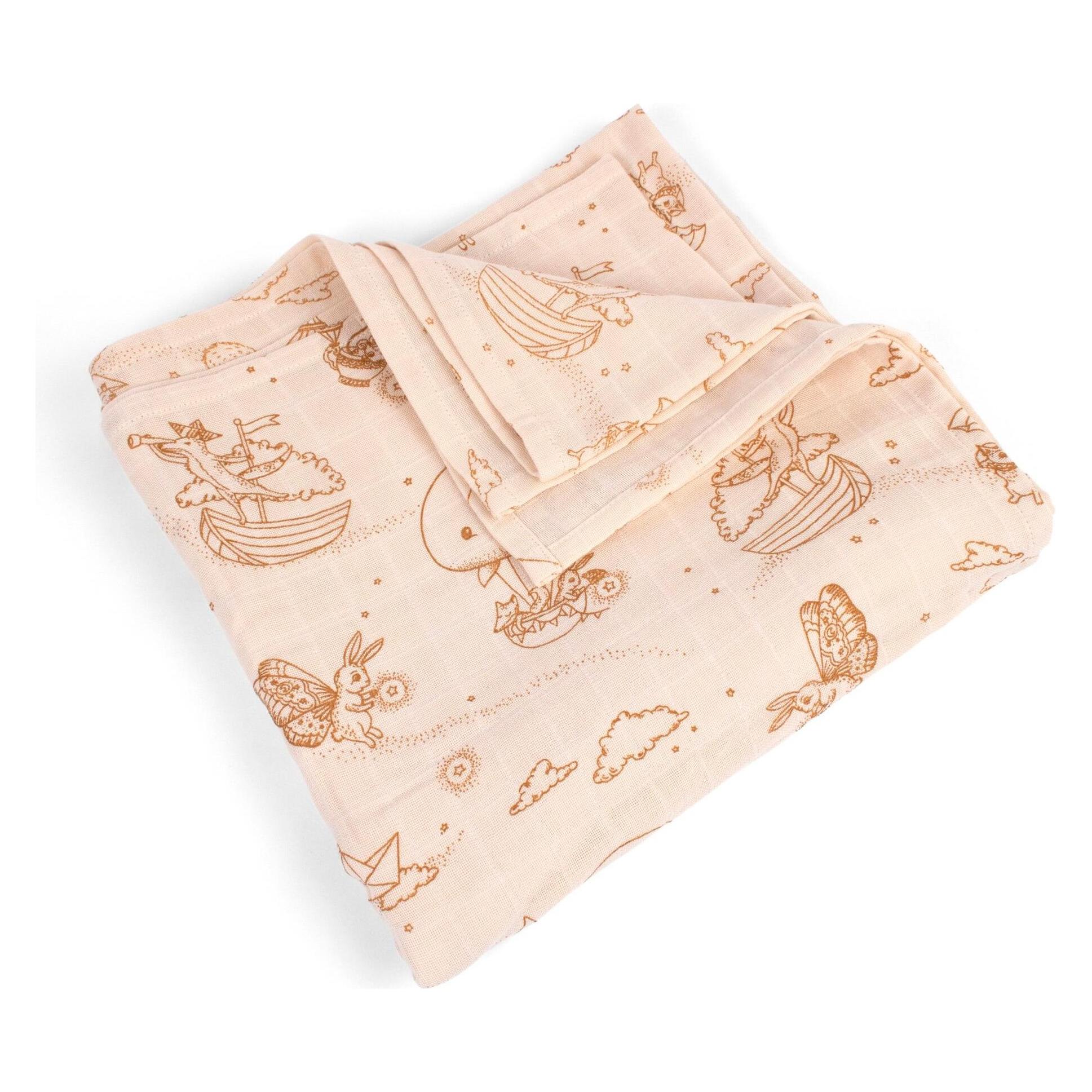 Filibabba - Muslin Swaddle Diaper - Hvid - 120x120 cm (FI-03815) (120 x 120 cm) (FI-03815)