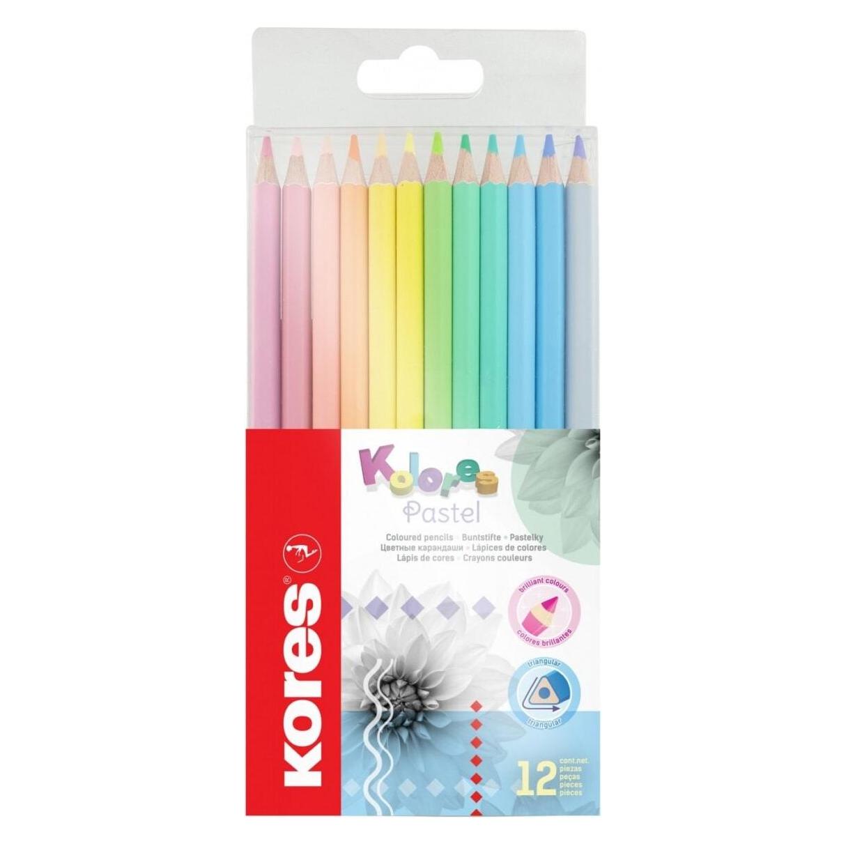 Kores Dreikant-Buntstifte "Kolores Pastel", 12er Kartonetui (12x) (BB93311)