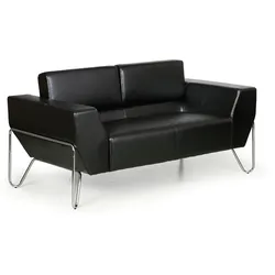 Sofa SPIDER, 2 Sitzflächen, schwarz