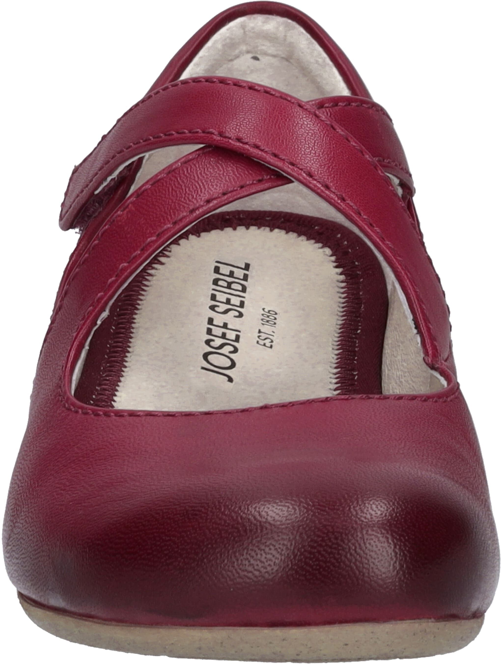 Josef Seibel "Fiona 72", Spangenschuh, Halbschuh, Festtagsschuh mit Klettverschluss beerenfarben 41, Leder